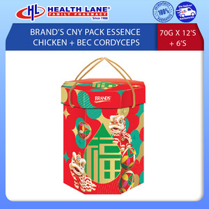 BRAND'S CNY PACK ESSENCE CHICKEN 70G X 12'S + BEC CORDYCEPS 6'S